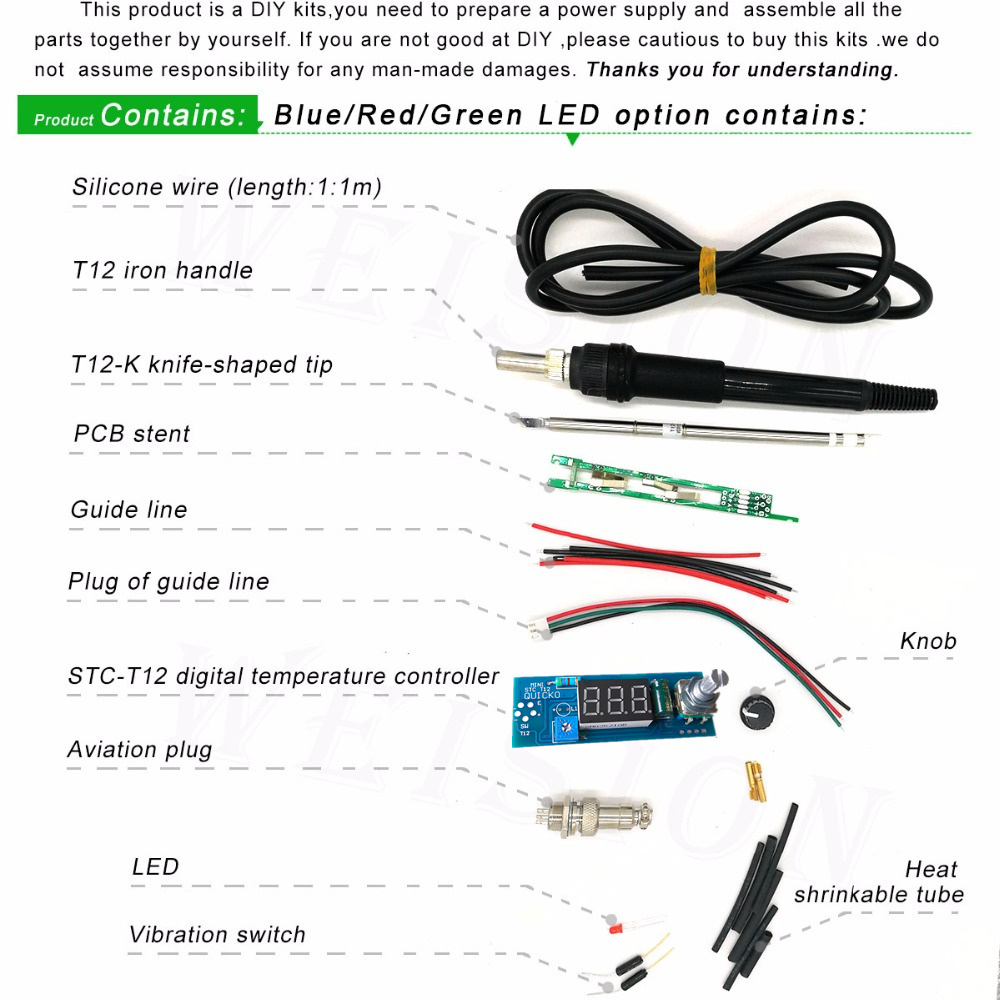STC-T12 solder iron DIY kits/U - đánh giá và giá Digital Soldering Station T12