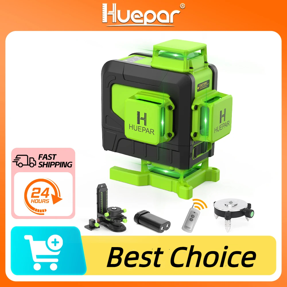 Huepar 16 Lines 4D Laser Level - đánh giá và giá Laser Level 16 Lines 4D Green