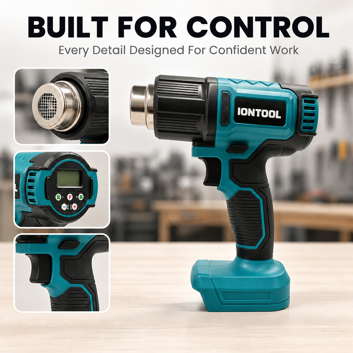 IONTOOL 250/500LPM 550℃ Cordle - đánh giá và giá Cordless Heat Gun For Shrink Tubing