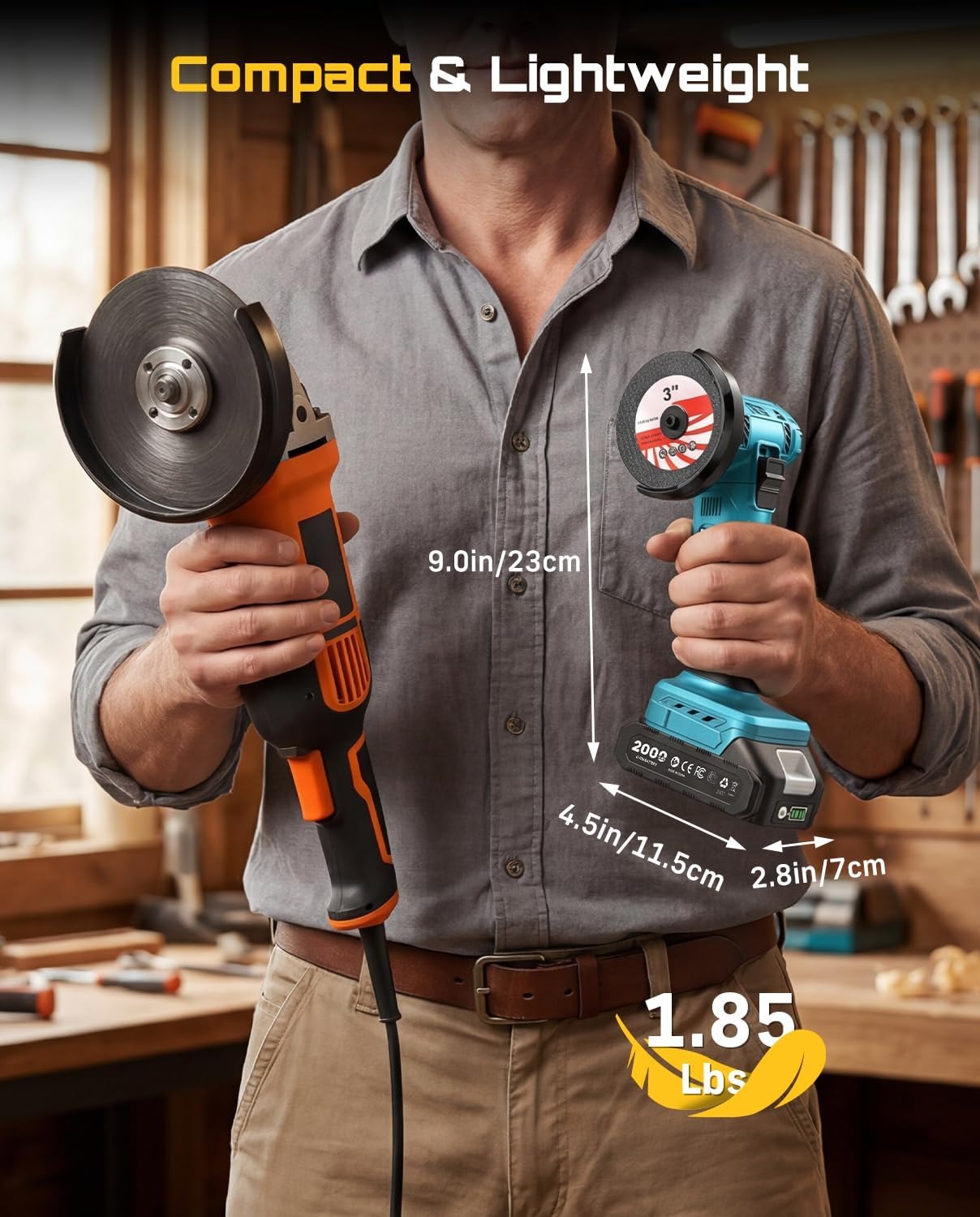 SEESII Cordless Mini Angle Gri - đánh giá và giá Brushless Angle Grinder Battery Powered