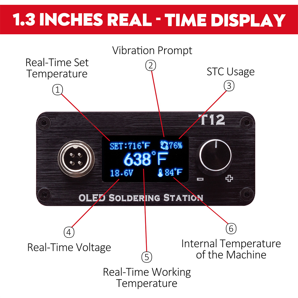 OLED T12 Soldering Iron Statio - đánh giá và giá Digital Soldering Station T12