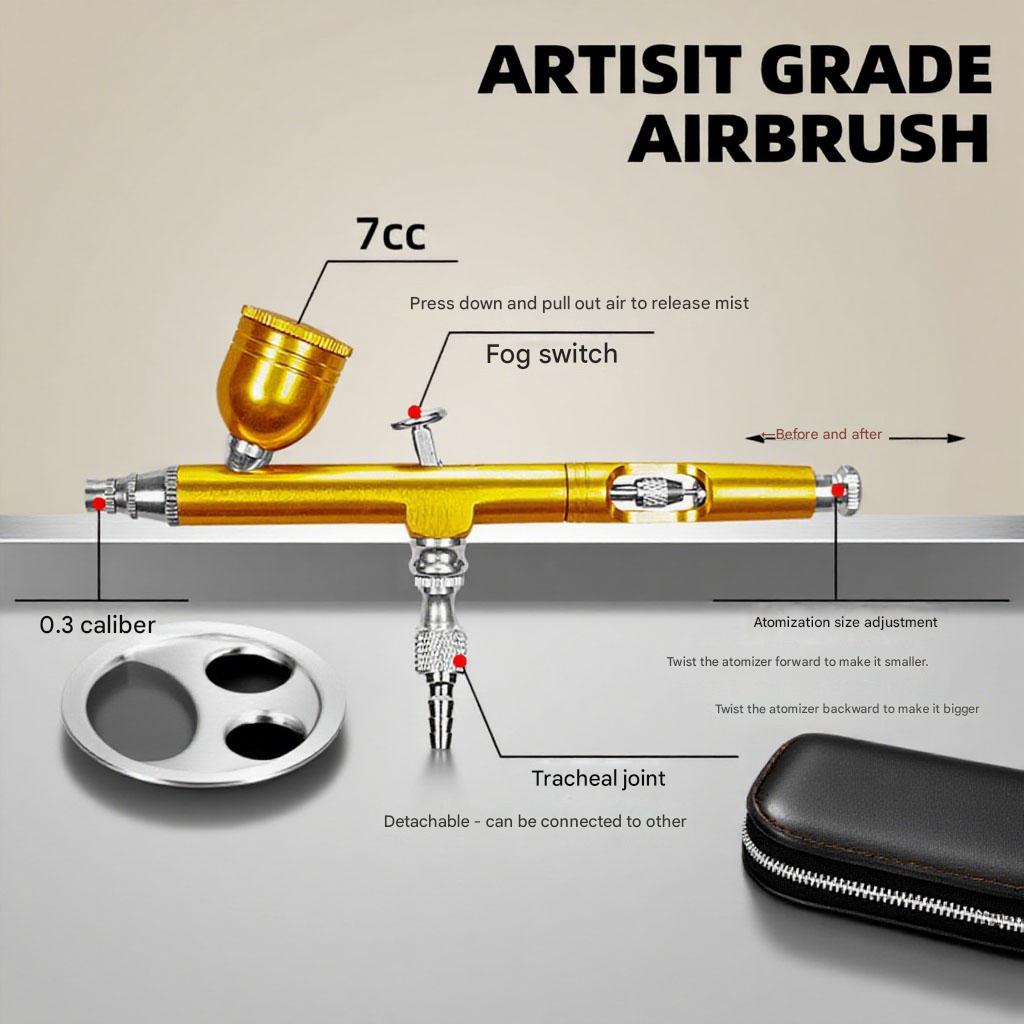 0.3mm Dual Action Airbrush 7cc - đánh giá và giá Airbrush Kit With Mini Compressor