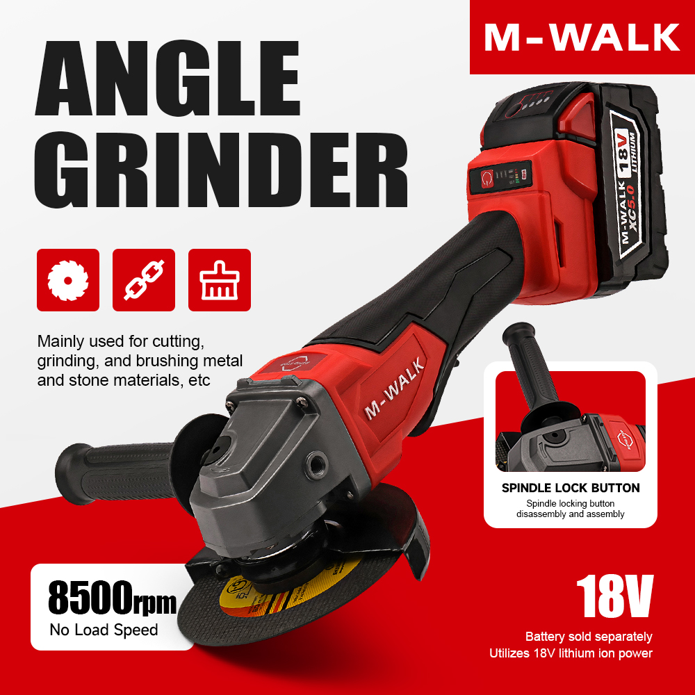 M-WALK 8500RPM High Speed Brus - đánh giá và giá Brushless Angle Grinder Battery Powered