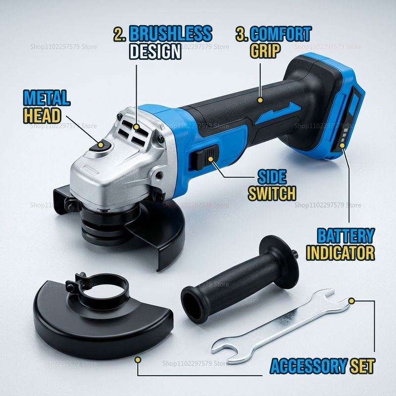 Cordless Brushless Angle Grind - đánh giá và giá Brushless Angle Grinder Battery Powered